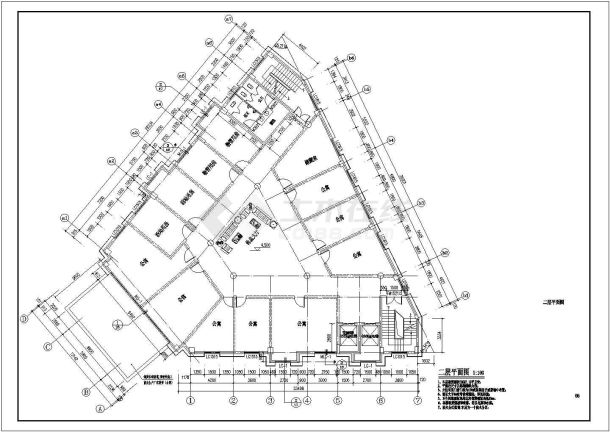 3390.97平米商住楼全套建筑设计图-图二