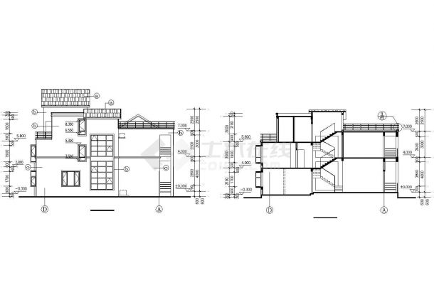 某乡村欧式别墅全套建筑设计施工图-图一