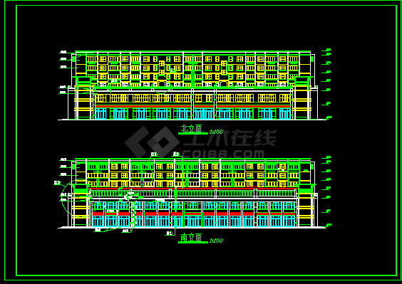 6层商住综合楼建筑施工CAD设计图纸-图二