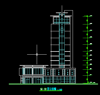 高层酒店办公楼建筑设计cad施工图纸-图二