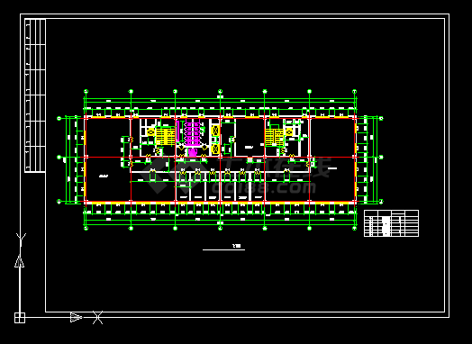 某地高层商务办公楼建筑CAD设计图-图一