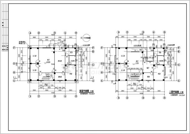 某地区4层框架结构别墅建筑方案图-图一