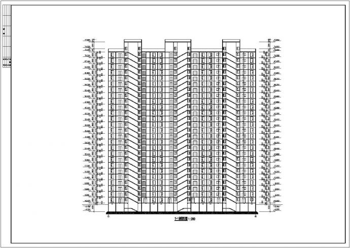 某小区25层住宅楼建筑设计方案图_图1