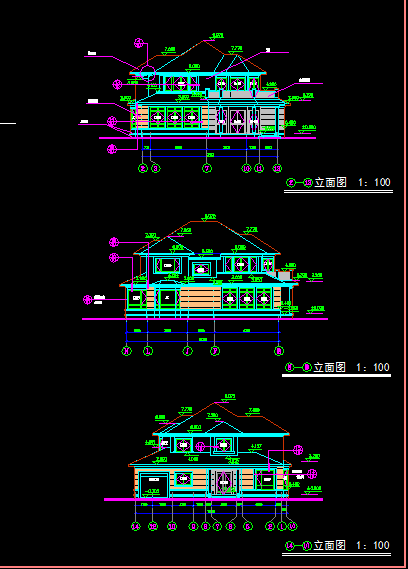 某两层别墅全套建筑设计cad施工图-图二
