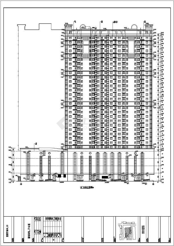 某地30层剪力墙结构商住楼建筑设计施工图纸-图二