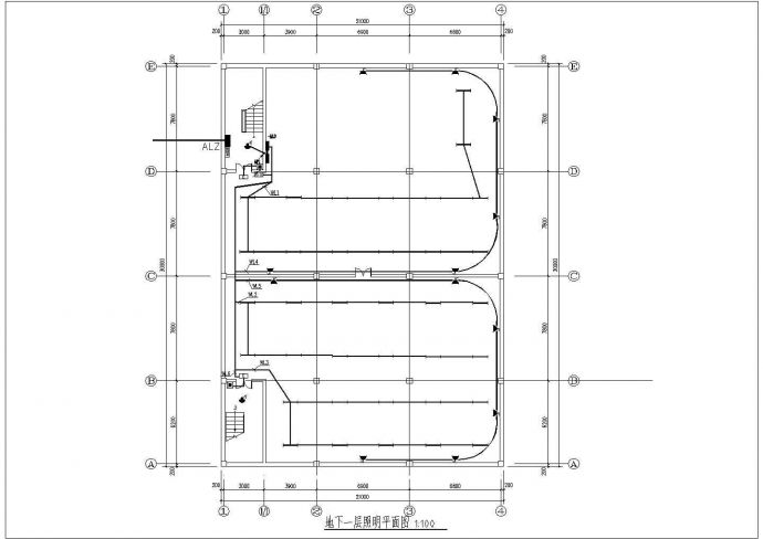 某二层办公楼（带一层地下）电气设计图纸_图1