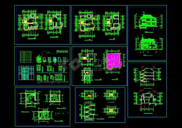 比较实用精美的别墅建筑设计图（共11张）-图一