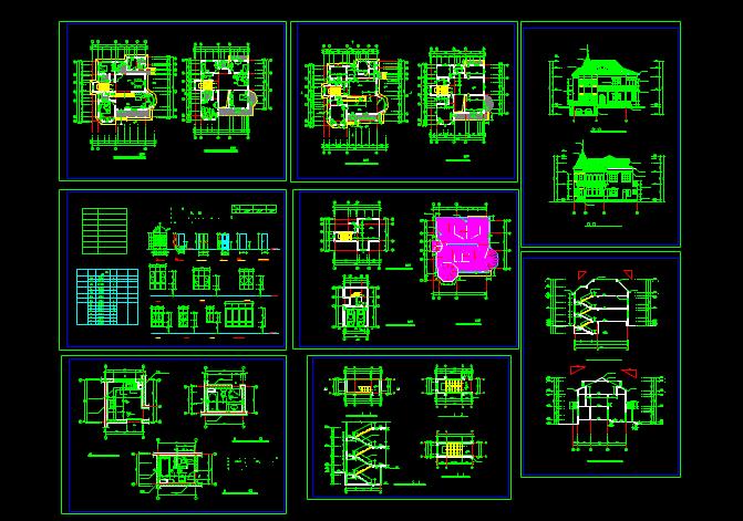比较实用精美的别墅建筑设计图（共11张）_图1