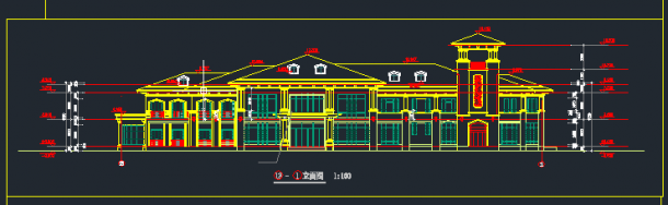 某地区小区公建会所建筑设计CAD施工图-图二