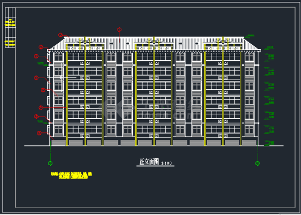 某地区某小区六层住宅楼建筑设计CAD施工图-图二