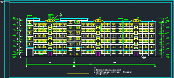 某地区欧式多层住宅楼建筑设计CAD全套施工图-图二
