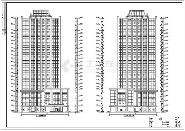 上海某地21层剪力墙结构星级酒店建筑设计方案图纸-图一