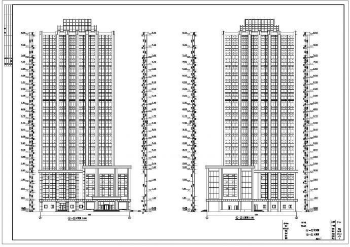 上海某地21层剪力墙结构星级酒店建筑设计方案图纸_图1