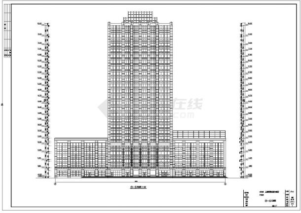 上海某地21层剪力墙结构星级酒店建筑设计方案图纸-图二