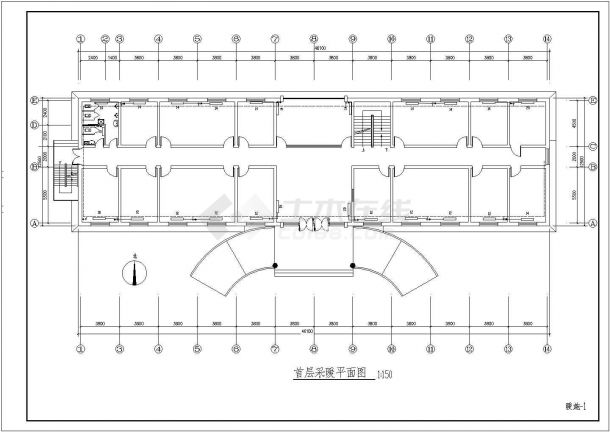 某三层办公楼建筑详细设计方案图纸-图一