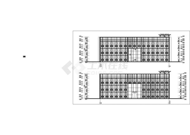 某调度指挥中心及附属用房建筑方案图-图一