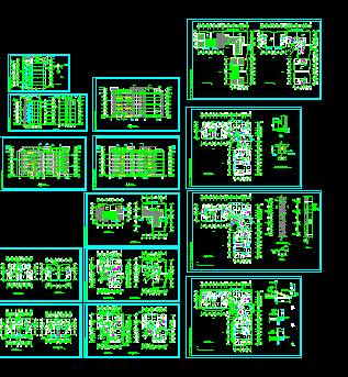 多层办公楼建筑施工CAD设计图纸方案-图一