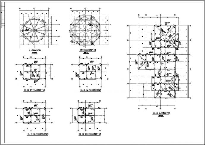 某地小区框架结构会所结构设计图纸_图1