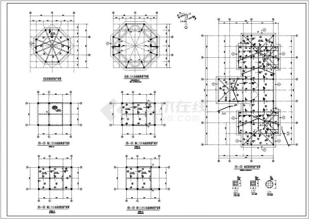 某地小区框架结构会所结构设计图纸-图二