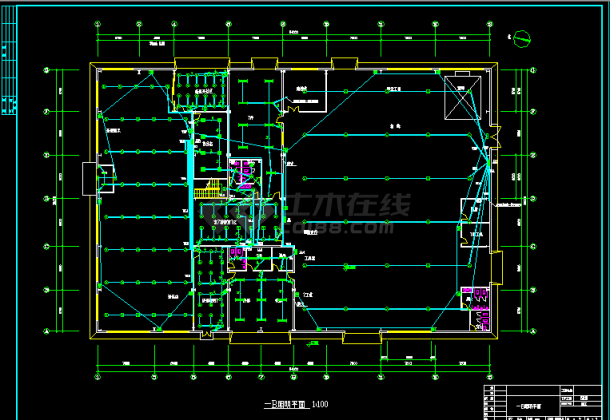 汽车展厅全套详细电气设计施工CAD图-图二