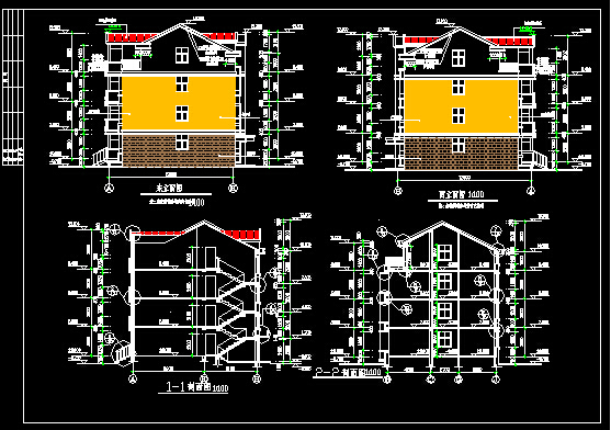 某高档别墅CAD设计方案详情图纸_图1
