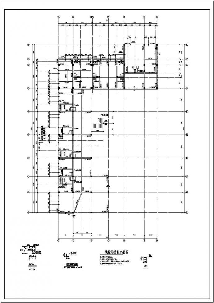 某地区三层商场框架结构结构施工图_图1