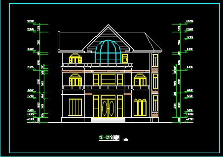 某别墅建筑设计扩出CAD详情图纸-图一
