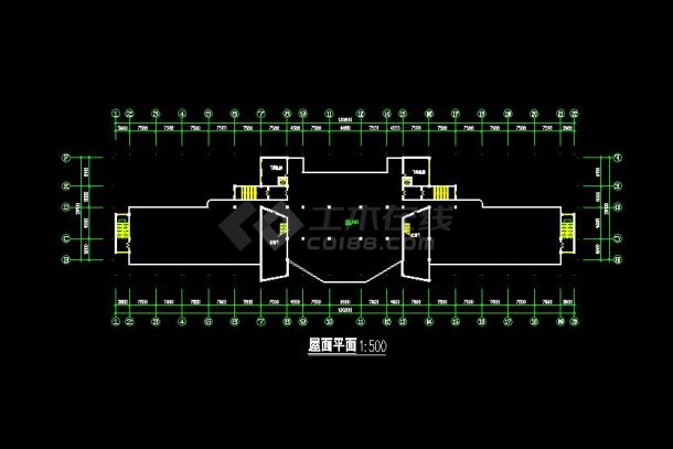 一套详细的大学图书馆建筑cad方案设计图（共12张）-图二