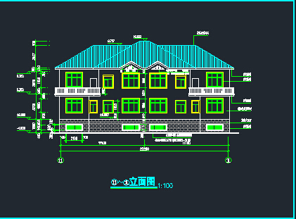 某旅游度区乡村别墅楼建筑CAD图