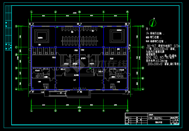 洗浴中心全套详细电气设计施工CAD图纸-图二