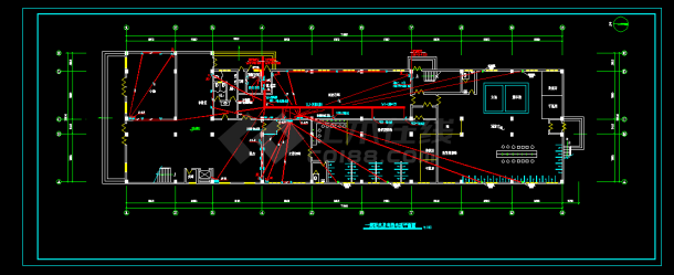 洗浴中心全套详细电气设计施工CAD图-图二