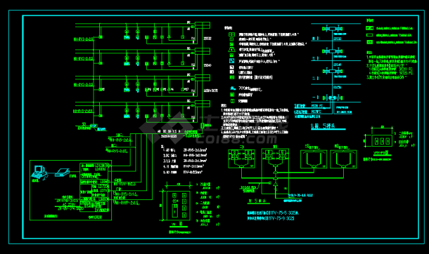 展厅全套详细电气设计施工CAD图-图二