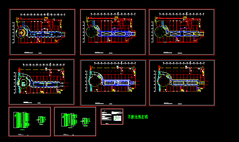 商场公共空间全套详细电气设计施工CAD图