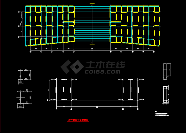 简单实用的教学楼工程建筑CAD图纸-图二