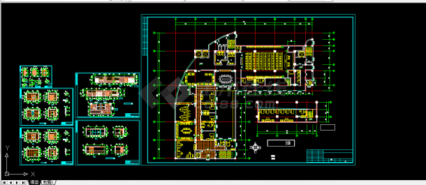 电信大楼建筑设计方案全套CAD平面图纸-图一