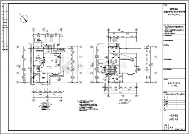 某小区三层带夹层别墅建筑设计方案图-图二