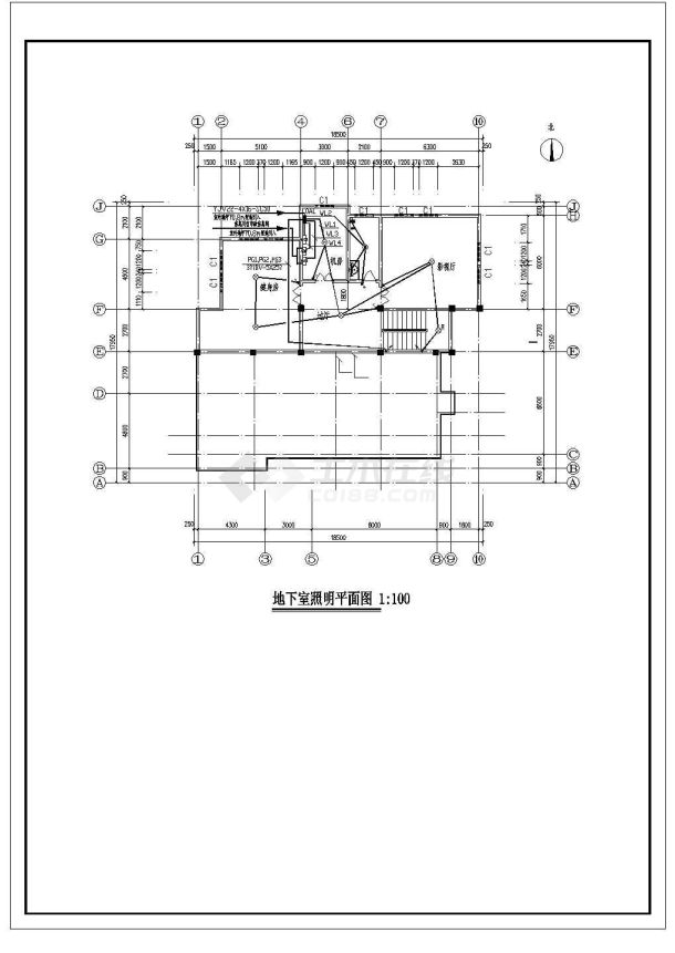 某三层框架结构单体别墅电气设计施工图-图一