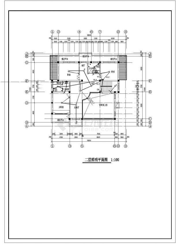 某三层框架结构单体别墅电气设计施工图-图二