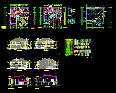 某钢结构别墅建筑施工CAD详情图纸-图一