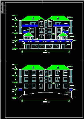 某欧式别墅设计施工CAD全套图纸-图二