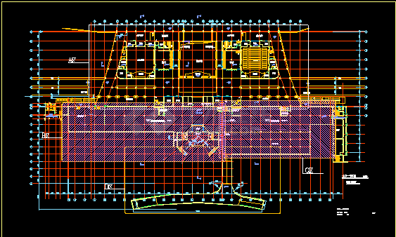 某大学广场建筑施工设计CAD方案图-图二