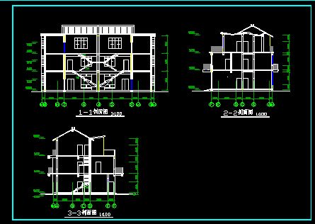 某两套别墅建筑CAD详情全套图纸-图二