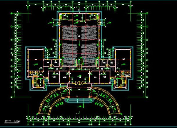 简单小型的学校建筑cad施工图（共8张）-图二