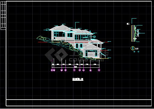 某别墅建筑施工设计CAD详情图纸-图二