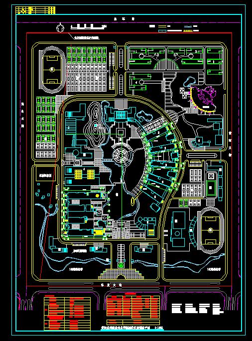 黄河水院新校区建筑cad总平面图（节点详细）