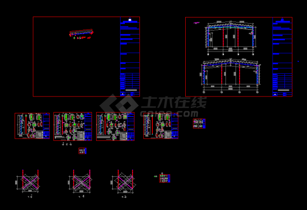 比较实用的某公司建筑钢结构CAD图纸-图一
