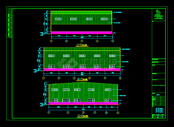 某公司车间钢结构工程CAD图纸（标注详细）-图二