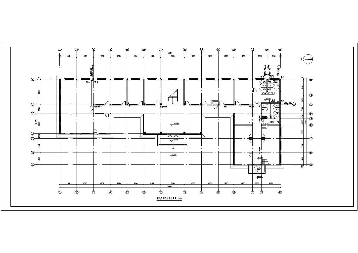 某公司二层砖混结构办公楼给排水暖通工程施工图