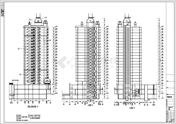 某地二十二层住宅楼建筑设计方案图-图二