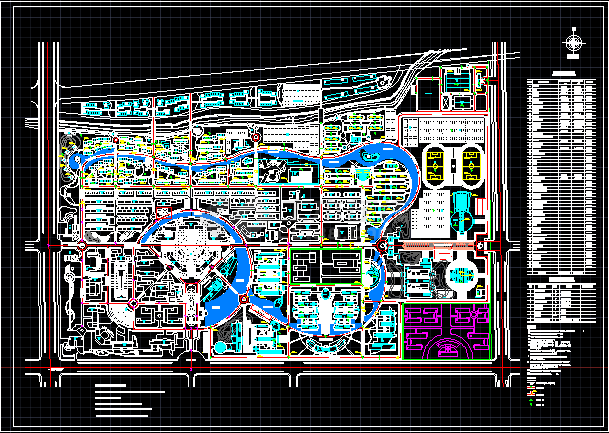 河南理工大学建筑设计CAD施工总平面图-图一